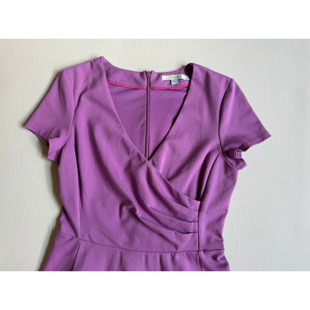 Boden Women's Lilac Suplice Ponte Alicia Fit and Flare Midi Dress Size 8 - Picture 2 of 13
